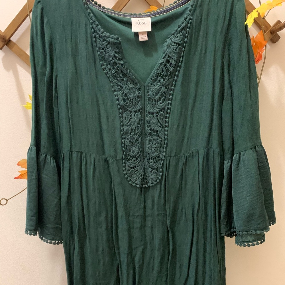 Knox Rose Emerald Green Boho Dress